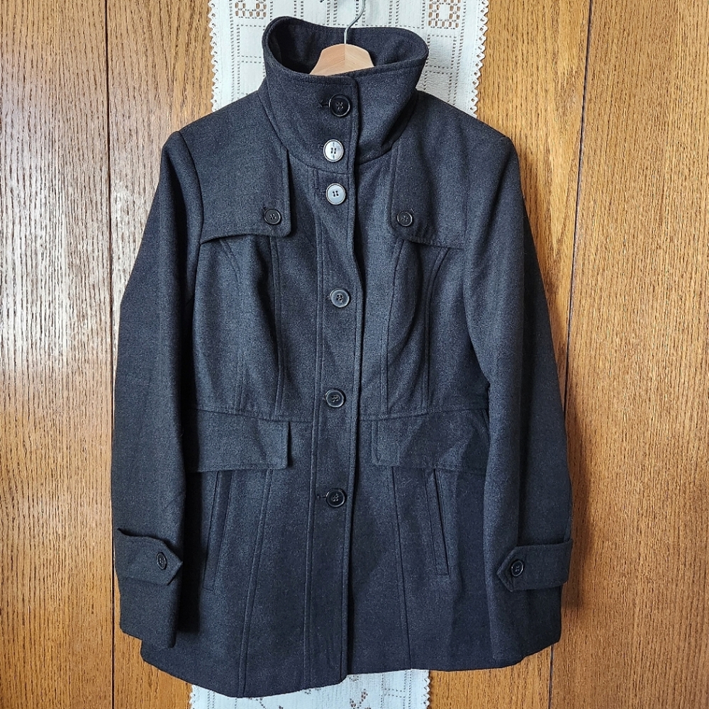 Classic Nicole Miller Ny Black Trench Coat